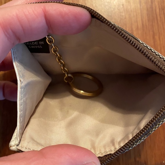 COACH SIGNATURE JACQUARD MINI SKINNY WHITE LEATHER - Picture 4 of 5